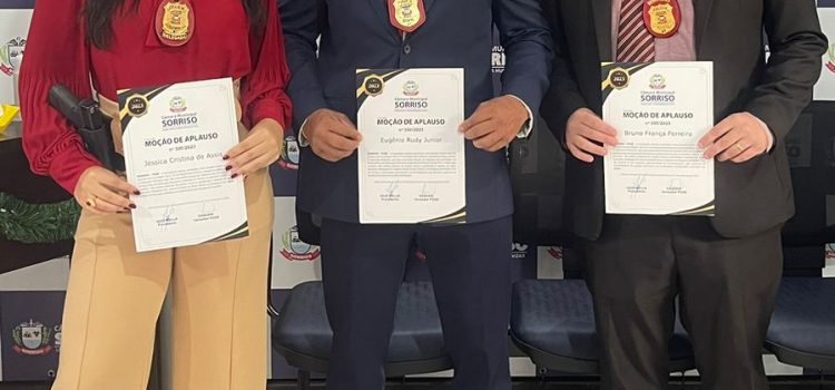 Câmara municipal de Sorriso/MT reconhece os trabalhos realizado pelos Delegados de polícia no município.